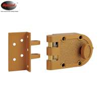 HYLAND OEM H101 Golden Painted Zinc Alloy Rim Door Lock c Cerradura Sobreponer o Parche